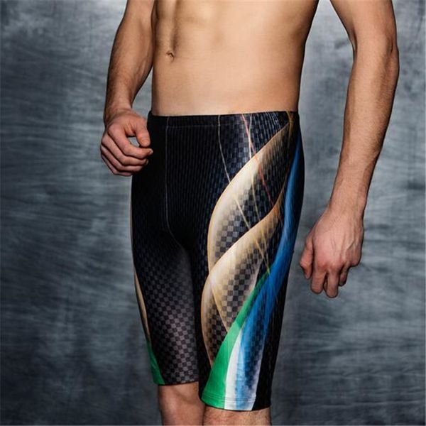 

men swimwear trunks cool 2020 new fashion swimming sportswear skinny active geometric print