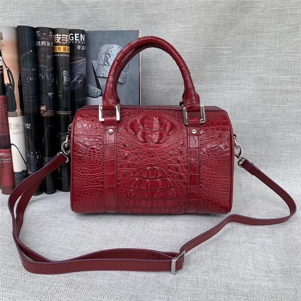 

authentic real crocodile skin women's small pillow purse genuine alligator leather lady handbag female single cross shoulder bag