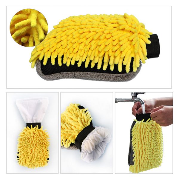 

2pcs microfiber multifunctional car wash mianti scratch wash glove car styling for and cleaning