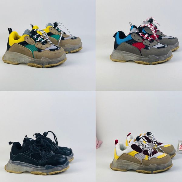 

2020 luxury designer kids shoes paris triple s children's sneakers casual shoes for mens women sneakers size 26-35
