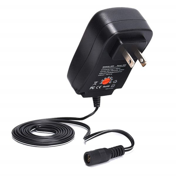 

30w adjustable output power supply adapter usb charger for speakers router monitor led strip lights 6 dc plugs universal ac to dc 3v 5v 12v