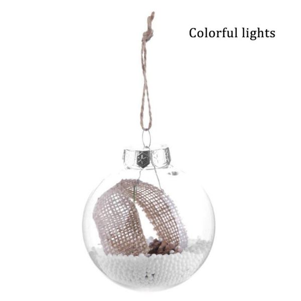 

new christmas ball with light transparent unique christmas tree hanging decoration for home adornos de navidad decoration