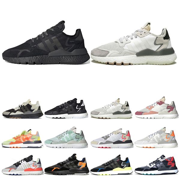 

new nite jogger men women running shoes triple black white green red breathable mens trainers sports sneakers size 36-45