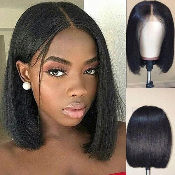 Oulaer Short Bob 13x6 Lace Front Human Hair Wigs For Black Women
