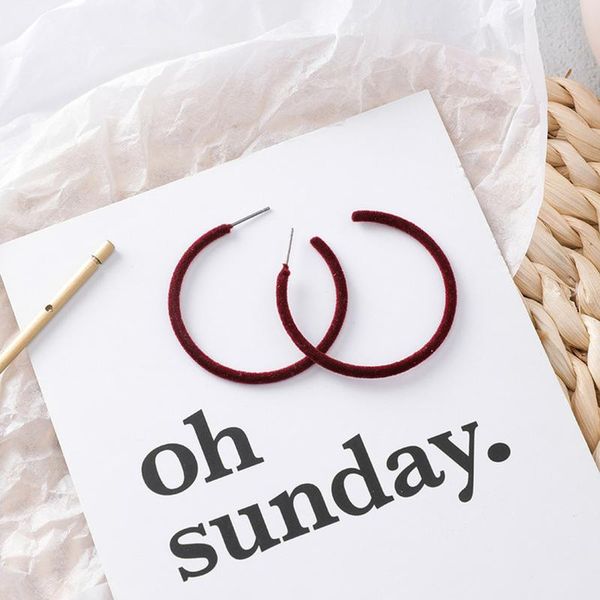 

japan korea style simple cute girl color circle hoop earrings for women girl fashion jewelry accessories, Golden;silver