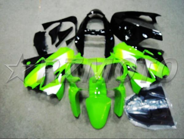 

4 gifts new abs motorcycle full fairings kit fit for kawasaki ninja zx-6r 2000 2001 2002 00 01 02 636 zx6r bodywork set green white