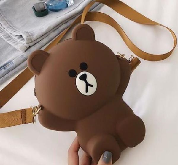 

2020 new female bag bear mobile phone bag parent-child single shoulder messenger bag cartoon cute trend