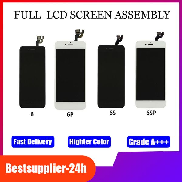 

For apple iphone 6 lcd di play creen digitizer full a embly replacement home button camera earpiece peaker for iphone 6