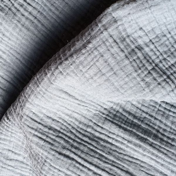 

natural 100% cotton double crinkle gauze voile fabric 135 cm width 120 gsm baby sewing fabric 1 meters for sample test cd01, Black;white