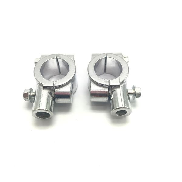 

2x motorcycle bike 7/8'' handlebar mirror mounting clamp bracket clip 10mm