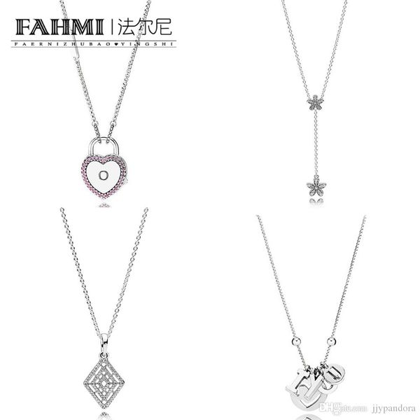 

fahmi 100% 925 sterling silver charm lock your promise necklace dazzling daisies necklace clasp exquisite fashion ladies jewelry