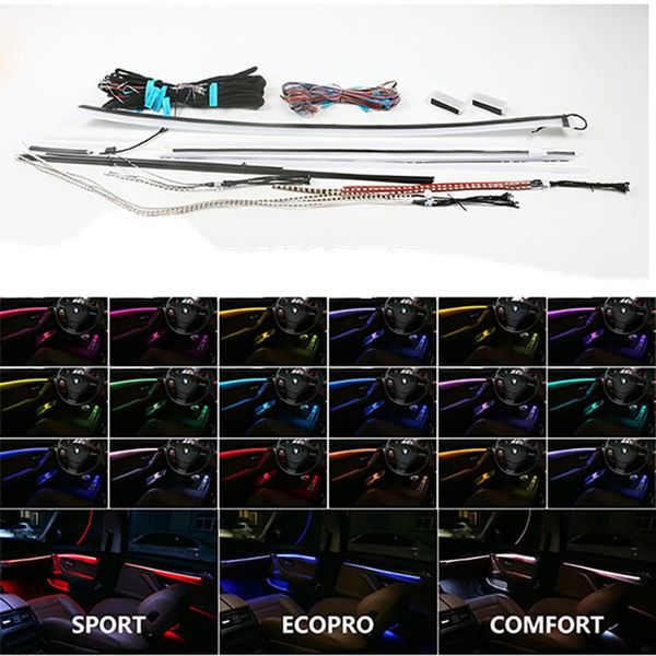 

for f10 / f11 upgrade 3/18 colors interior led ambient atmosphere lamp light stripes