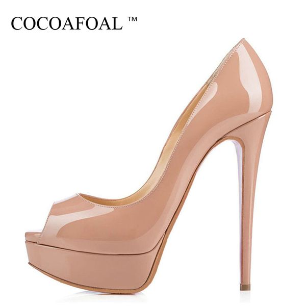 

cocoafoal woman sandalia feminina pole dance plus size 33 - 43 party wedding peep toe pumps 12 cm fetish high heels shoes, Black