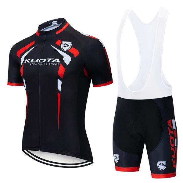 

cycling jersey sets kauta team sweatshirt quick drying men's summer professional 9d, Black;red