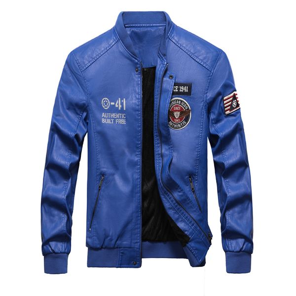 

2019 new pu leather jacket streetwear men's leather jacket clothes washed fleece motorcycle fashion casual coat, Black;brown