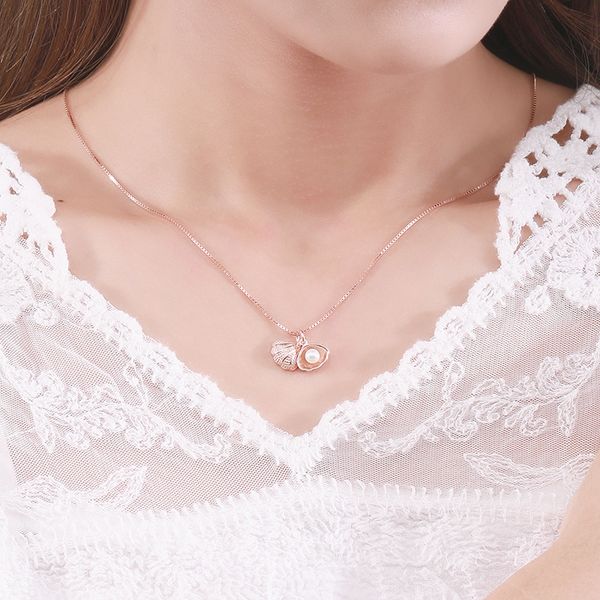 

yunxiaoshu s925 чистое серебро гребешок жемчуг ключицы цепи, Golden;silver