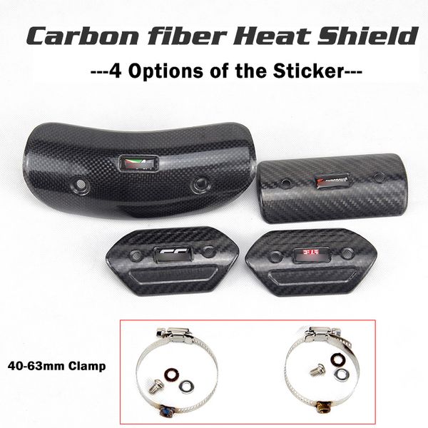 

motorcycle exhaust muffler carbon fiber protector heat shield cover guard anti-scalding cover ar yoshimura akr