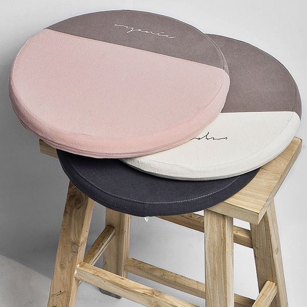 

round seat cushion memory foam core cotton and linen tatami cushion pillow car soft sofa memory cotton chair 2019