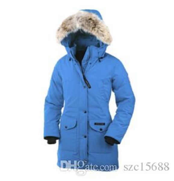 

2019 canada brand women down parka new thick warm and windproof waterproof long ection lim olid color goo e down jacket female winter, Black