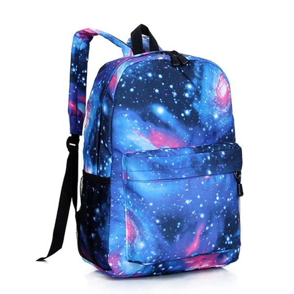 

1 шт полиэстер звездное небо печатный рюкзак унисекс подростковая школьная сумка большой емкости спортивная двойная сумка путешествия рюкзак