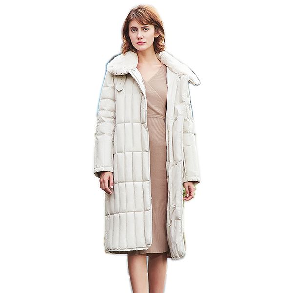 

2019 new women coat autumn winter 90% white duck down jacket warm slim fashion down coat high quality, Black