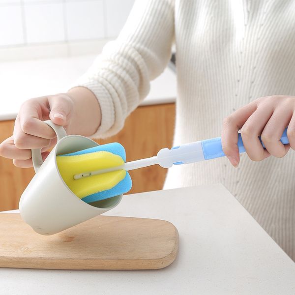 

1518 sponge long glass clean feeding bottle dirty cup brush bring replace head