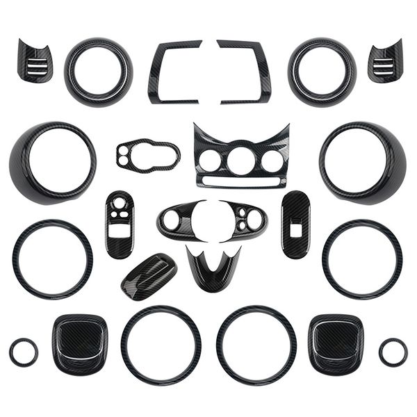 

abs carbon fiber printed car interior styling outlet cover center console window headlight control panel for mini cooper f56