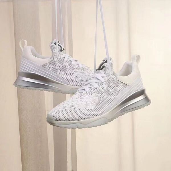 

platform men's and women's shoe wild vintage luxury knitted white shoes breathable casual sports shoes lace-up travel shoes, Black