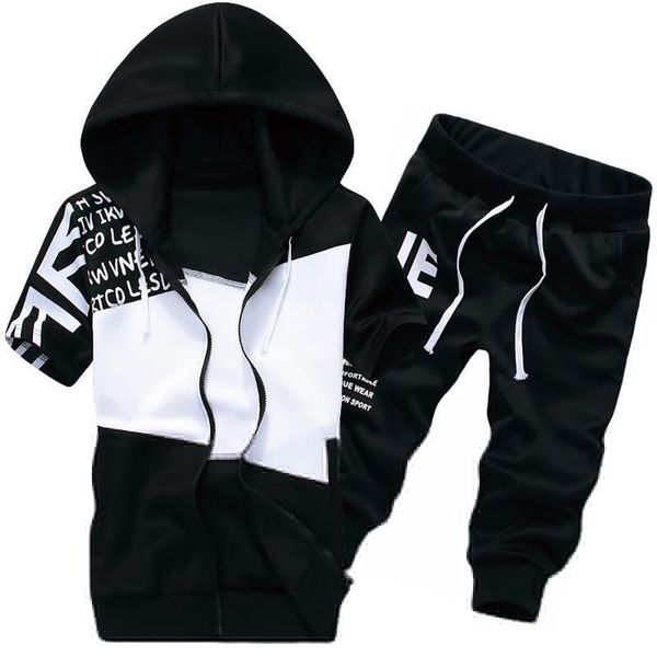 

men's fashion suit summer style set( t-shirt & shorts)male causal wear tracksuit man t shirt new plus size -5xl, Gray