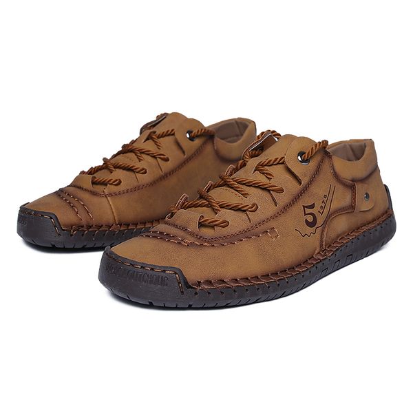 

winter spring men sneakers medium leather male vintage leather handmade shoes sneakers size 39-48 retro frosty shoes, Black