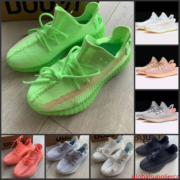 

2019 new v2 static clay true form hyperspace gid pink men women running shoes kanye west original sneakers sports shoes