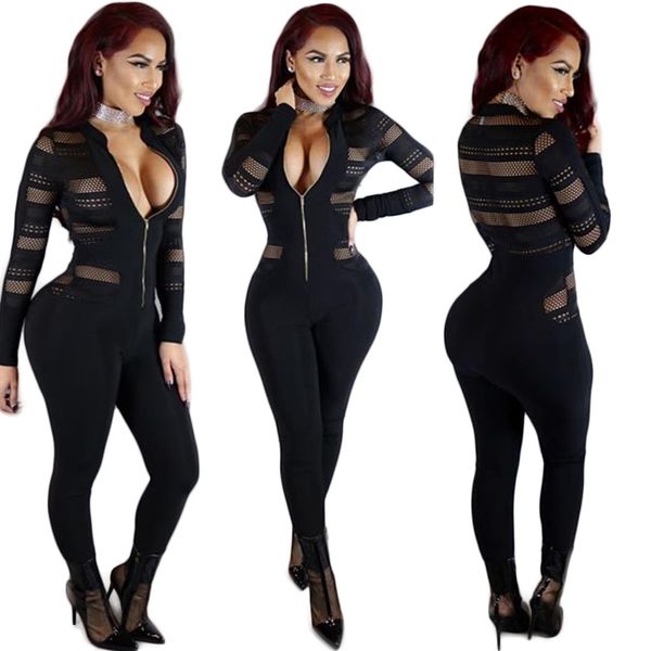 

autumn 2019 selling europe, america and va va voom mesh splicing perspective slim fit pants, Black;white
