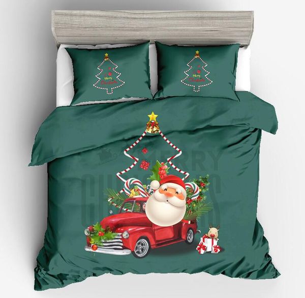 

2019christmas наборы постельных принадлежностей пододеяльник набор 2/3шт двойной королева король постельное белье постельное белье(без листа
