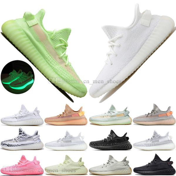 

new arrival kanye west clay v2 static reflective gid glow in the dark mens running shoes true form women men sport designer sneakers us 5-13