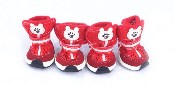

4 pcs/set cat and dog shoes puppy shoes sport pattern pet boots winter pet dog boots pattern