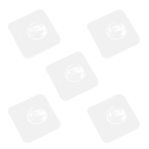 

5pcs/pack self-adhesive wall hooks heavy-duty clear wall hanger for living room kitchen bathroom
