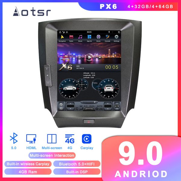 

android 9 tesla style car dvd player gps navigation for lexus is200 is250 is300 is350 2005+ auto radio stereo multimedia