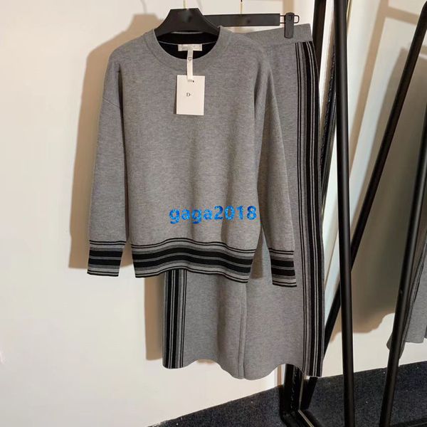 

high end women girls knit activewear pants set sweatshirt letter motif long sleeve o-neck blouse jogging legging trousers fashion tracksuit, White