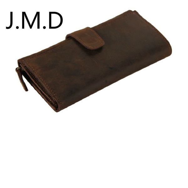 

j.m.d 2019 new arrival 100% real cow leather wallet card bit multi clutch wallet 21 bit card clutch bag 8052, Red;black