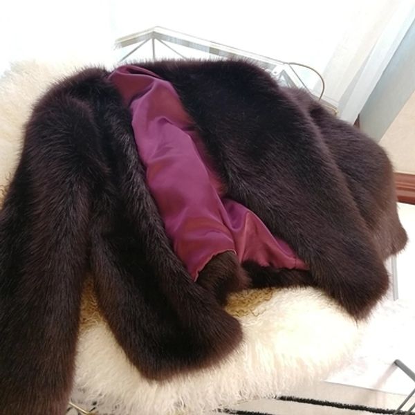 

2018 new style high-end fashion women faux fur coat s15, Black