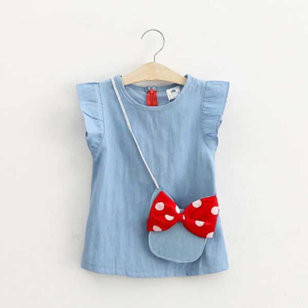 

девоки denim плае лео деи bowknot Ѭђкавов плае пѬине дл девоек малей пл, Red;yellow