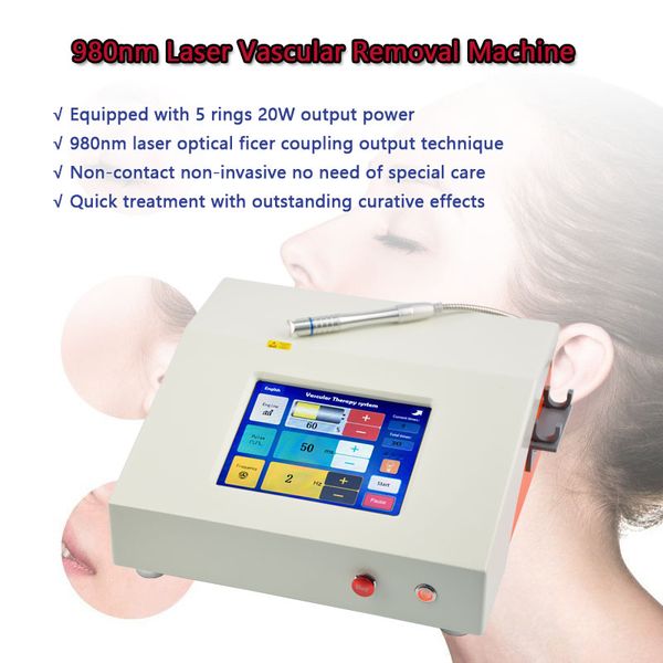 Laser a diodi 980 nm macchina per la rimozione vascolare dispositivo laser a diodi portatile rimozione dei vasi sanguigni rossi laser a 980 nm