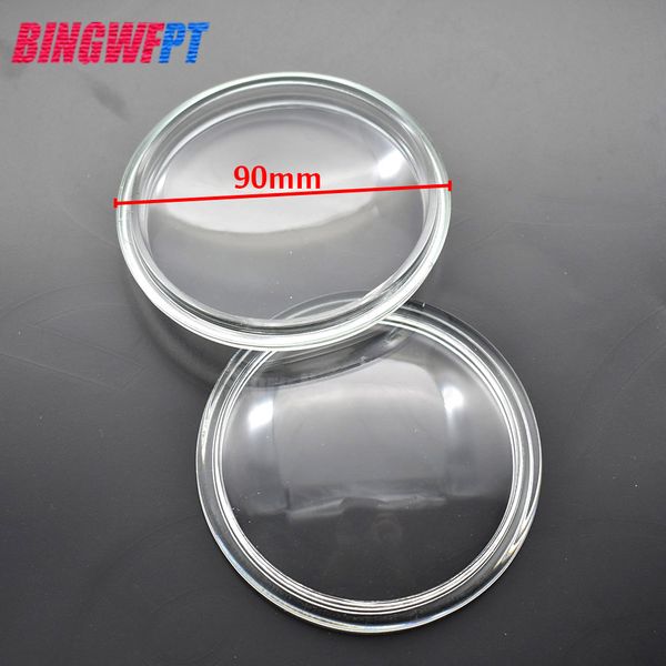 

2pcs/set round diameter 90mm fog lamps lights tempered glass anti-fog glass for mitsubishi l200 outlander pajero colt triton asx