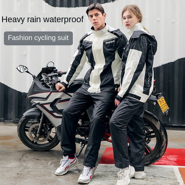 

suit and women's riding thin split motorcycle whole body waterproof white raincoat suit motorcycle raincoat men's, Red;brown