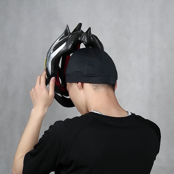 

breathable quick-dry riding cap quick dry breathable cap motorcycle helmet inner hat racing under helmet dry fit cy01, Black