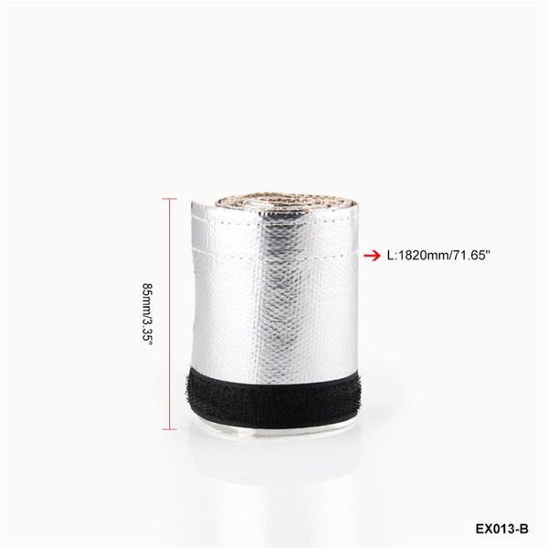 

1820mm x 85mm metallic heat shield thermal sleeve insulated wire hose cover