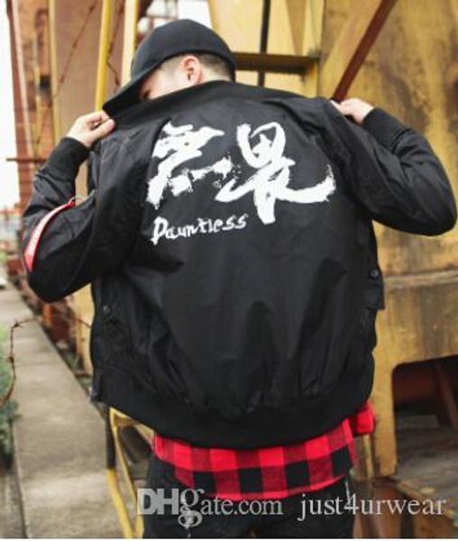 

неустрашимый письмо версия для печати red ribbons design mens pilot flight jacket мода streetwear bomber jacket baseball тонкий стенд воротн, Black;brown