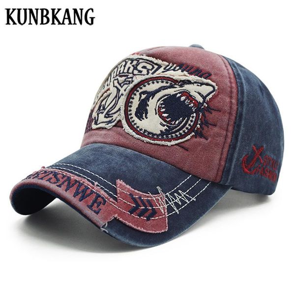 

kunbkang new mens washed baseball cap fitted cap snapback hat for women cotton cap men summer casual fishing hat embroidery bone ixyef, Black;white