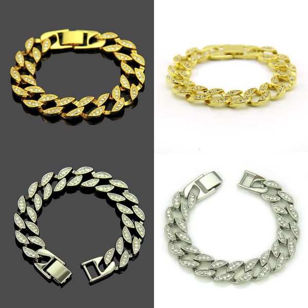 

hand decorate hip-hop fully-jewelled bracelet bracelet personality bracelet vintage designer natural crystal fashion style, Black