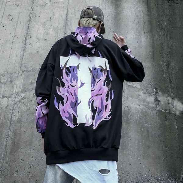 

2019 мода улица сплошной хлопок t толстовки пот толстовка хип-хоп хабар tyga отверстие осень, Black